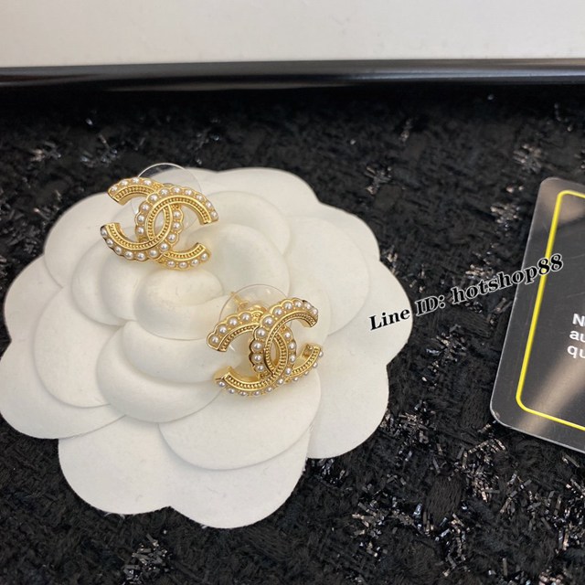 Chanel專櫃新款飾品新款耳釘 香奈兒s925銀針耳環耳飾 zgb2158